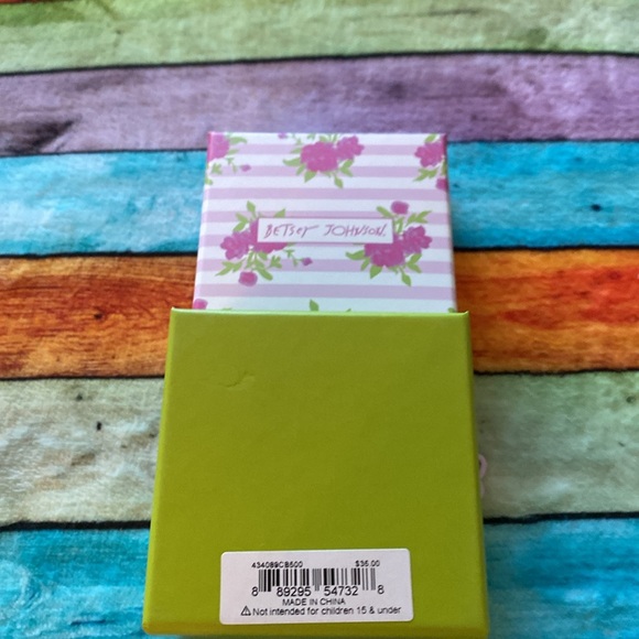 Betsey Johnson Purple Flower Earrings - Picture 3 of 3